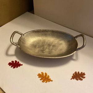 Silver color tray. Decorative